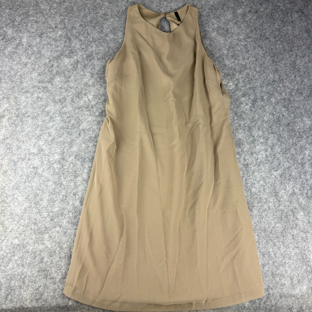 United Colors of Benetton Lined Sheath Dress Staple Piece Minimalist Chic‎ Taupe